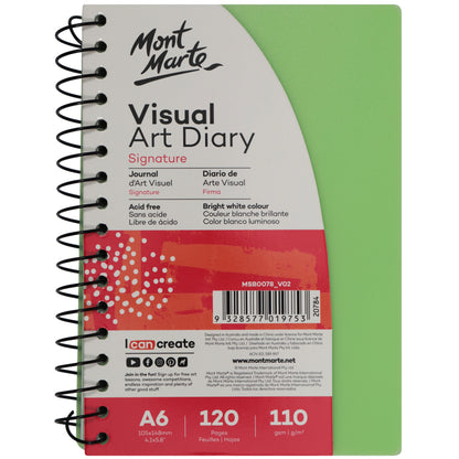 Visual Art Diary PP Coloured Cover A6 image 0