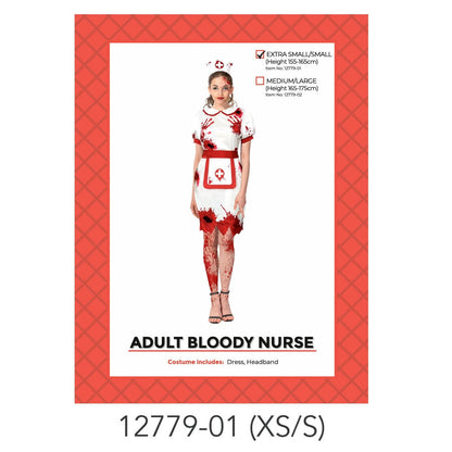Adult Bloody Nurse Costume XS/S image 0