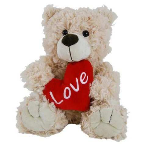 Beige Tilly Bear With Heart 24Cm image 0