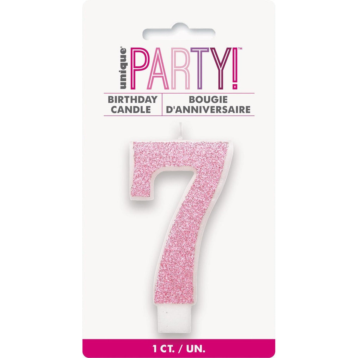 NUMERAL CANDLE 7 - PINK image 0