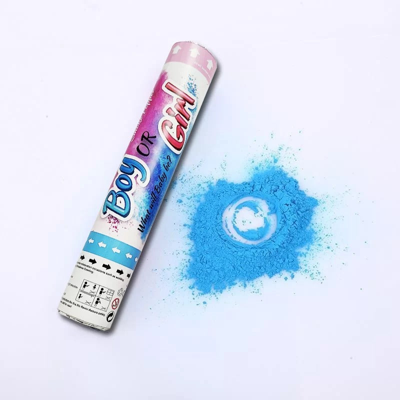 Gender Reveal Smoke Popper - Blue image 0