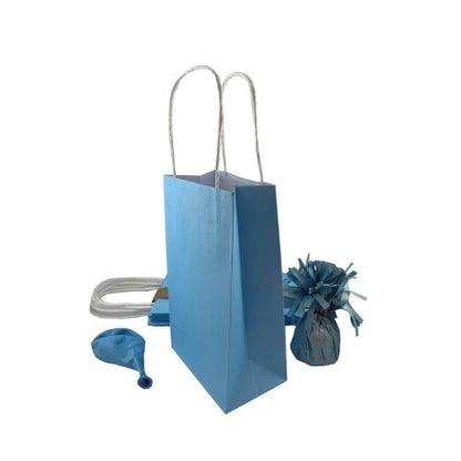 PAPER PARTYBAGS - PASTEL LIGHT BLUE 5pk image 0