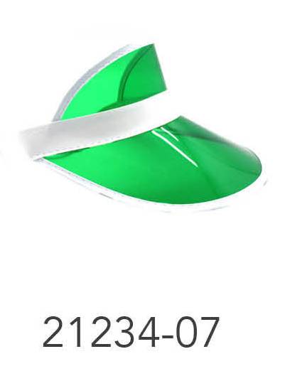 Perspex Visor White Rim - Green image 0