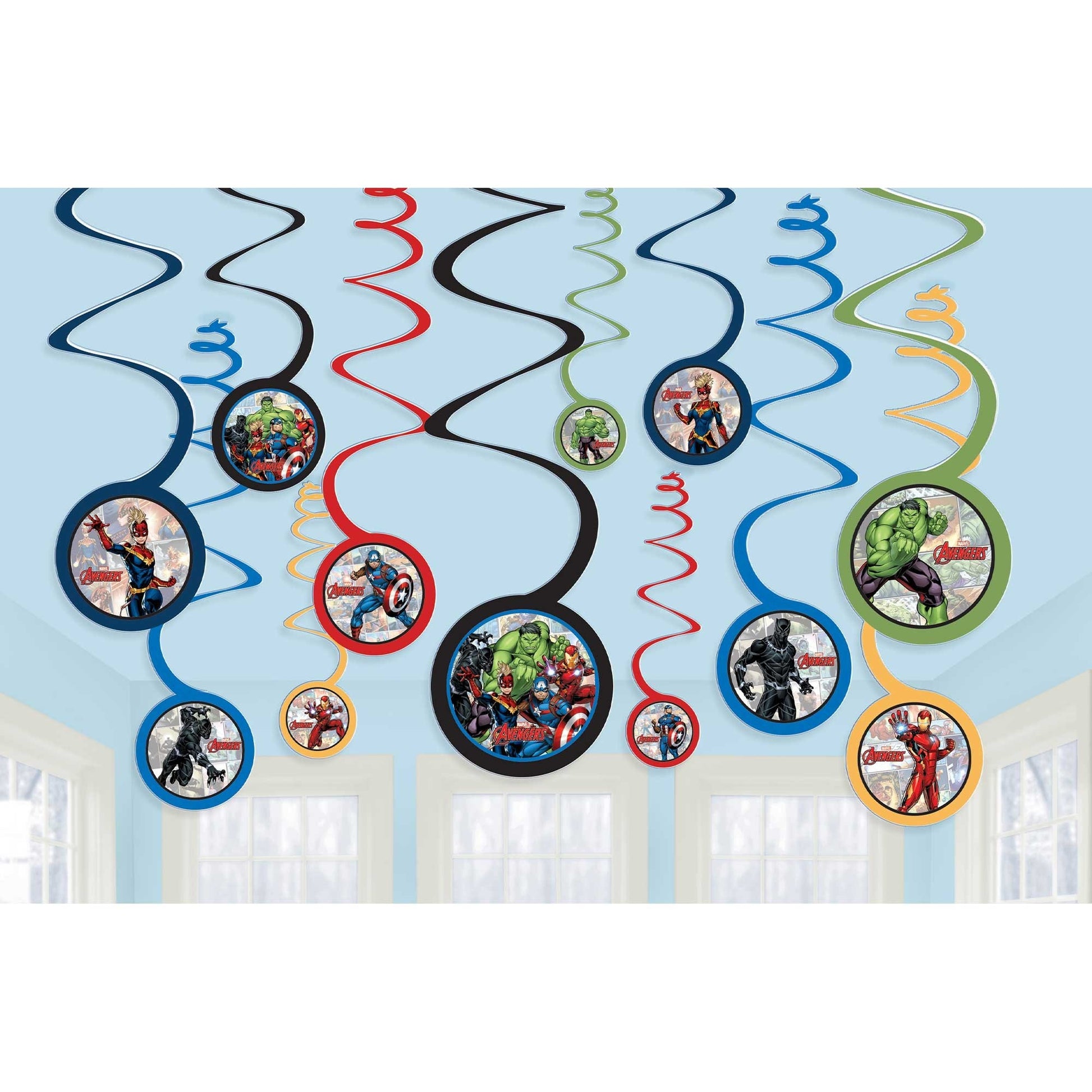 Marvel Powers Unite Hanging Spiral Decorations image 0