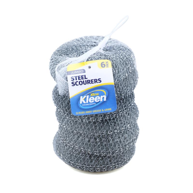 Jumbo Steel Scourer 6pk - ?9cm - 20g/pc