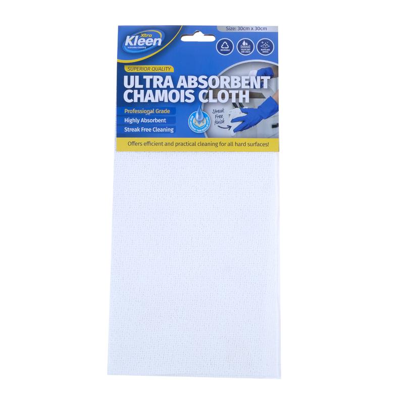 Chamois Cloth Professional Ultra Absorbent 30cm x 30cm - White