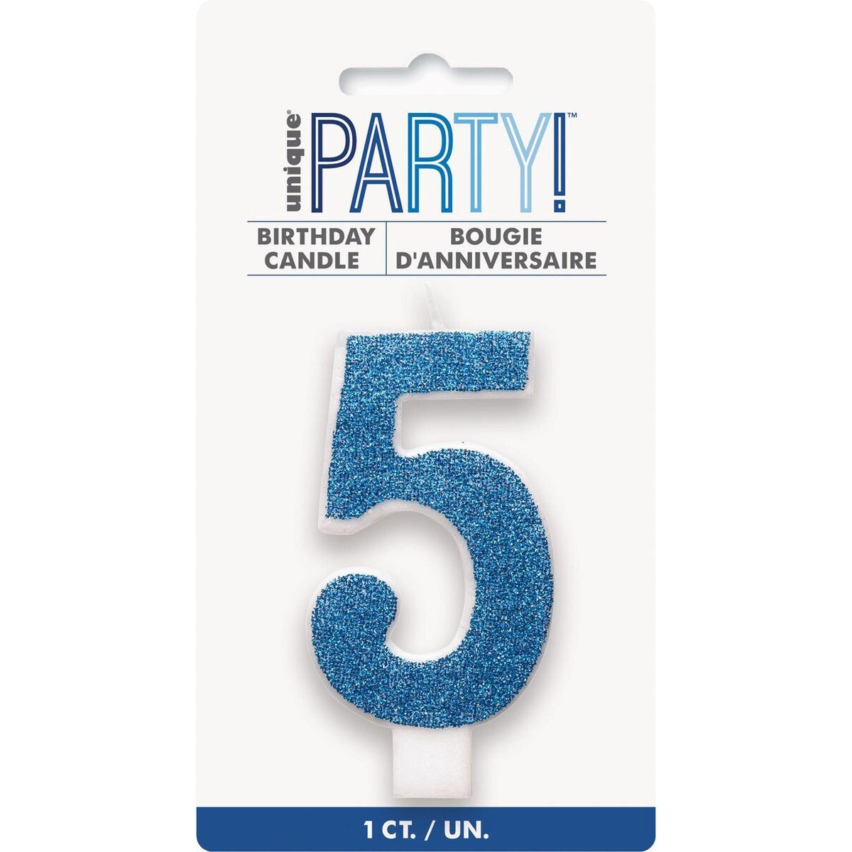 NUMERAL CANDLE 5 - BLUE image 0