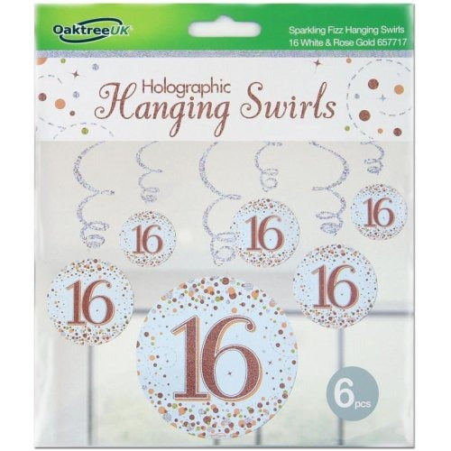 Sparkling Fizz Rose Gold Hanging Swirl #16 image 0