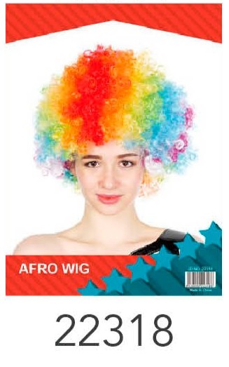 Afro Wig Rainbow image 0