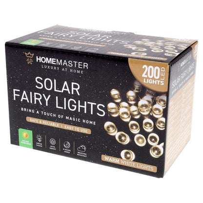 Fairy Light Solar 200LED 13.5m Total Length Warm White 2 functions image 0