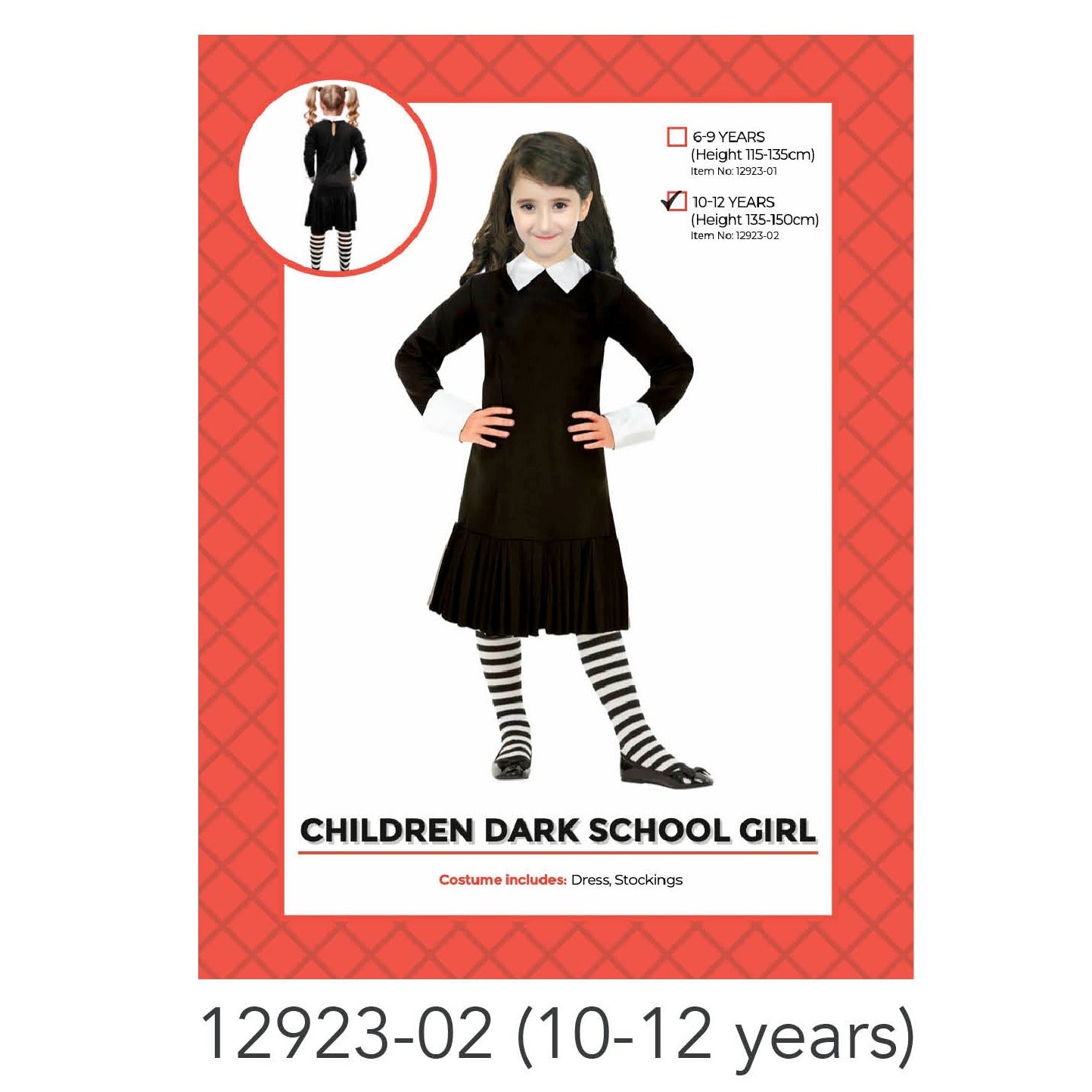 Children Wednesday Girl Costume (10-12) image 0