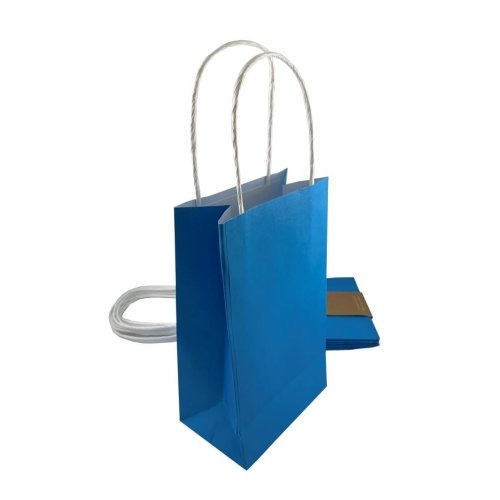 PAPER PARTYBAGS - AZURE BLUE 5pk image 0