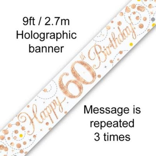 Sparkling Fizz Rose Gold Banner 2.7m #60 image 0