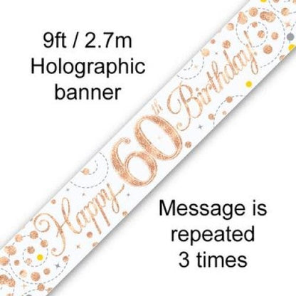 Sparkling Fizz Rose Gold Banner 2.7m #60 image 0