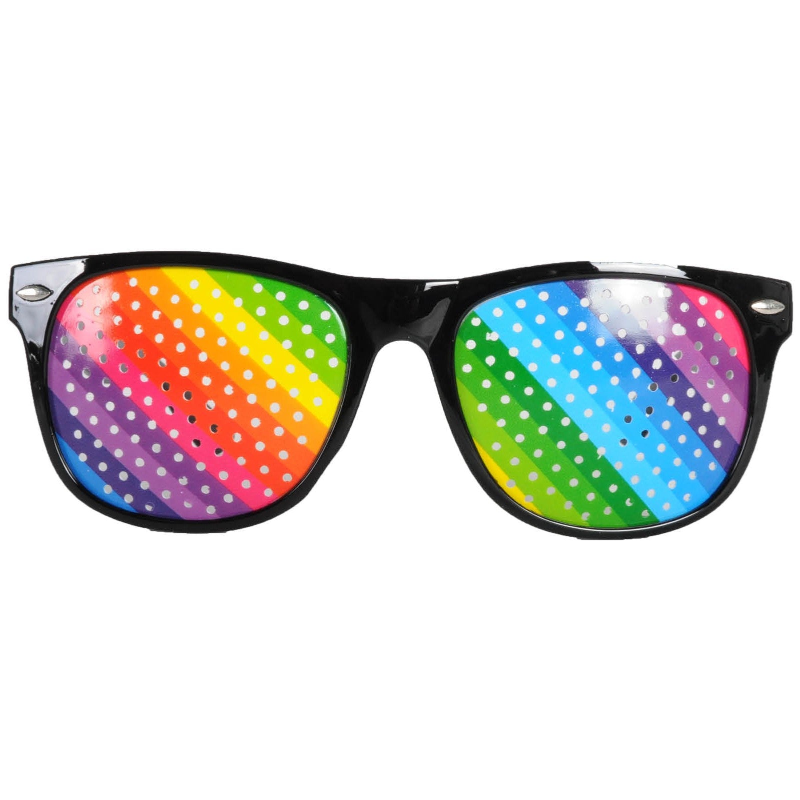 Party Glasses Wayfarer Rainbow Stripe image 0