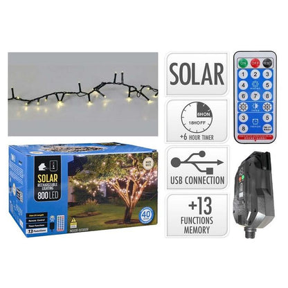 Premium Solar String 800LED W/White 16M image 0