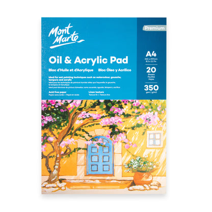 Oil & Acrylic Pad A4 350gsm 20 Sheets image 0