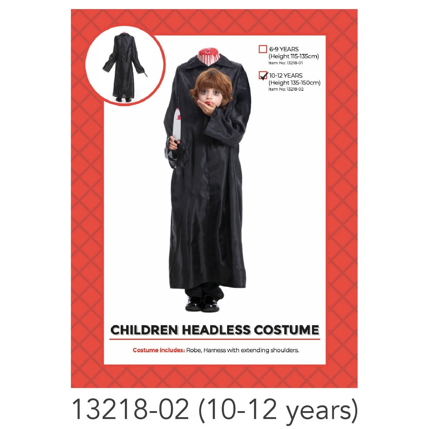 Child Headless Zombie Costume (10-12years) image 0