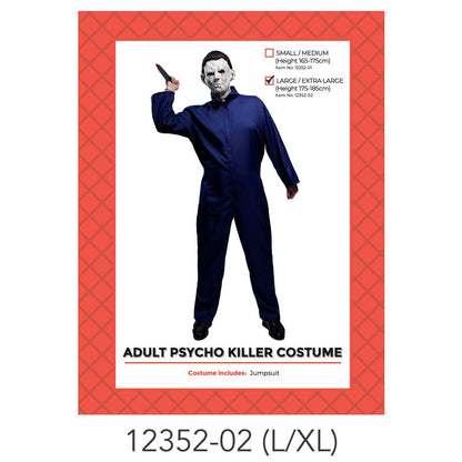 Adult Psycho Killer Navy Costume (L/XL) image 0