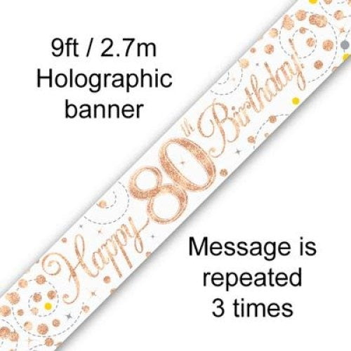 Sparkling Fizz Rose Gold Banner 2.7m #80 image 0