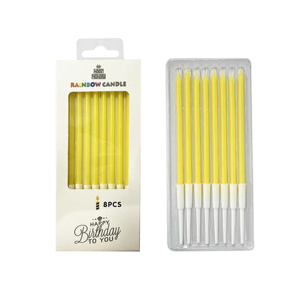 8 Pcs Candle Set - Yellow image 0