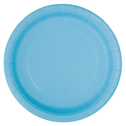 Powder Blue 23cm 8pk Paper Plates