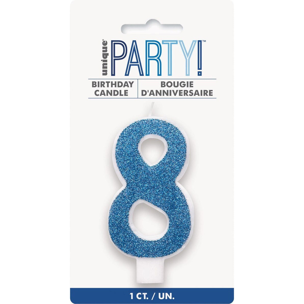 NUMERAL CANDLE 8 - BLUE image 0