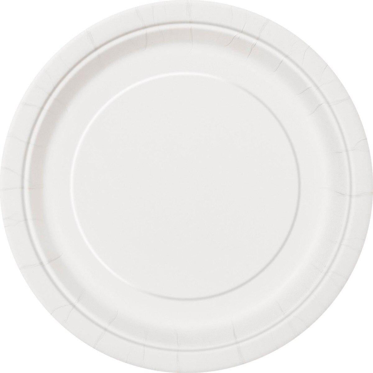 Bright White 17cm 8pk Paper Plates