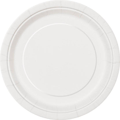Bright White 17cm 8pk Paper Plates