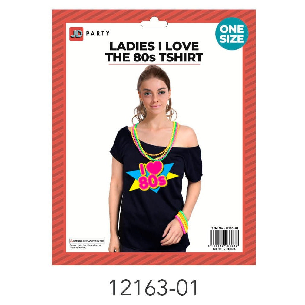 Adult 80s Girls Tshirt (I love 80s) image 0
