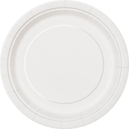 Bright White 23cm 8pk Paper Plates