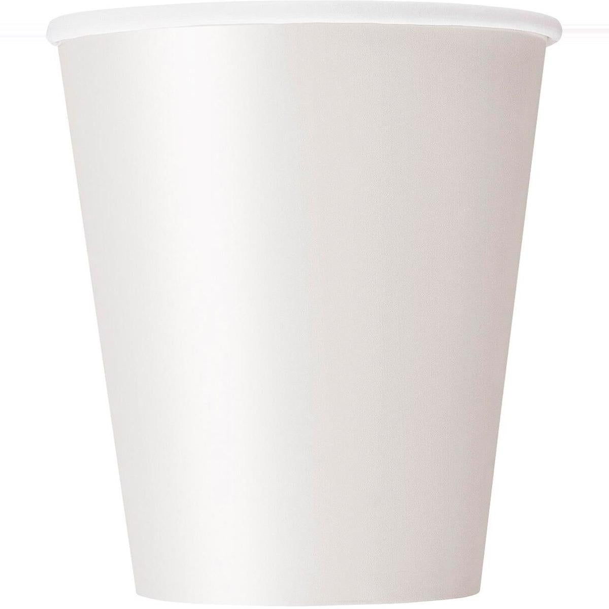 Bright White 266ml 8pk Paper Cups
