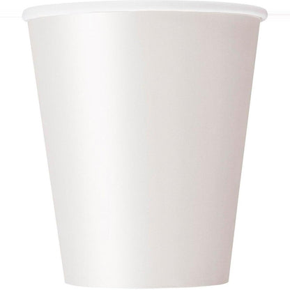Bright White 266ml 8pk Paper Cups