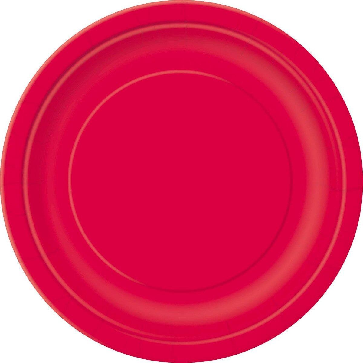 Ruby Red 23cm 8pk Paper Plates