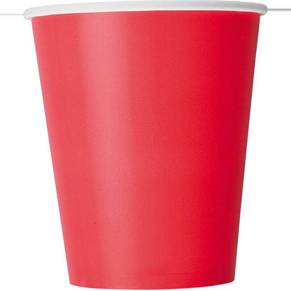 Ruby Red 266ml 8pk Paper Cups