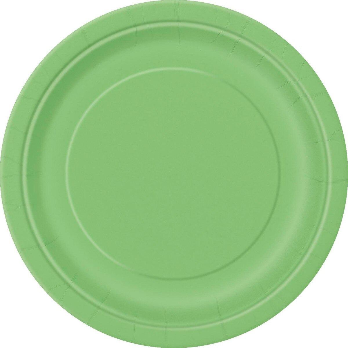 Lime Green 17cm 8pk Paper Plates