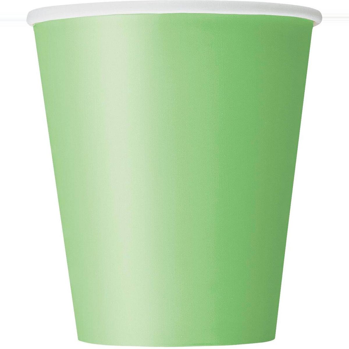 Lime Green 266ml 8pk Paper Cups