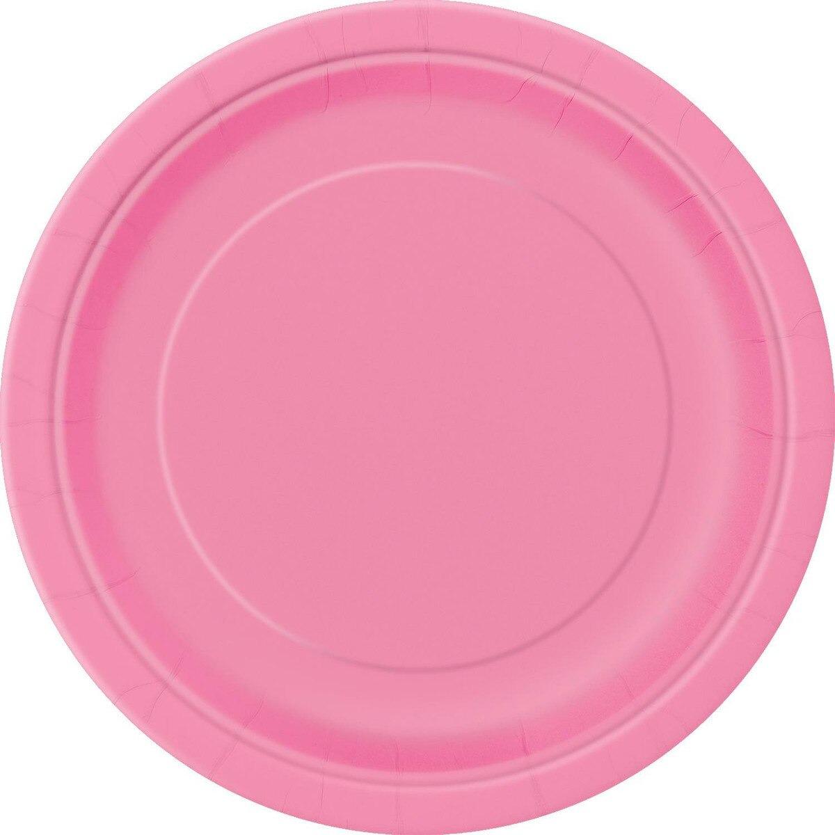 Hot Pink 17cm 8pk Paper Plates