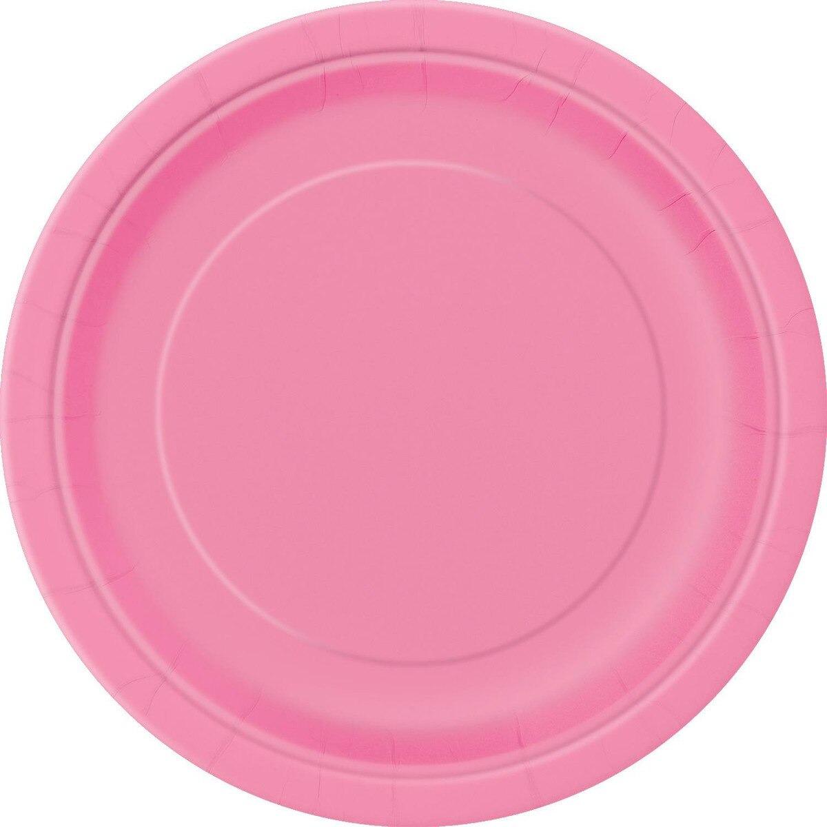 Hot Pink 23cm 8pk Paper Plates