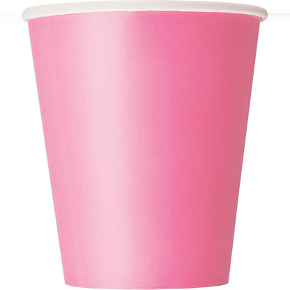 Hot Pink 266ml 8pk Paper Cups