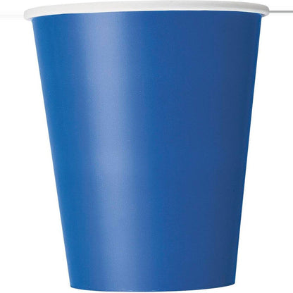 Royal Blue 266ml 8pk Paper Cups