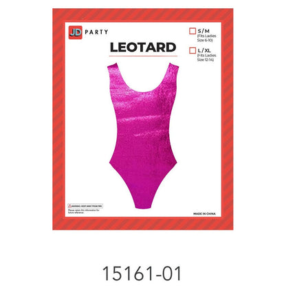 80s Leotard Metallic (L/XL) Hot Pink image 0