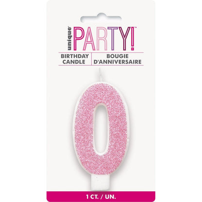 NUMERAL CANDLE 0 - PINK image 0