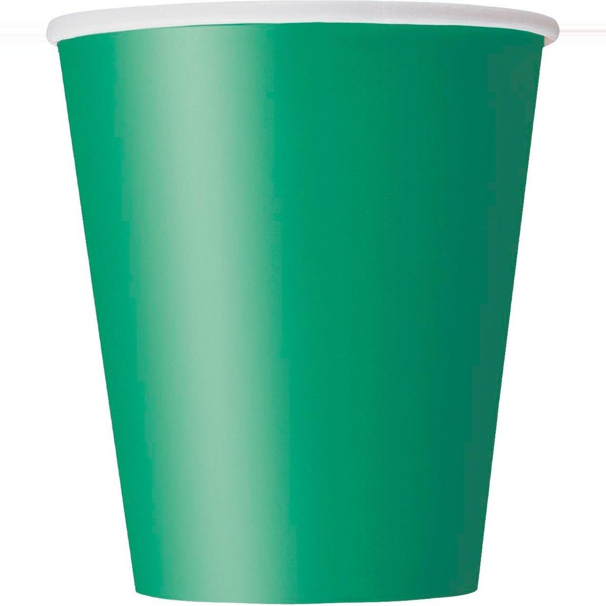 Emerald Green 266ml 8pk Paper Cups