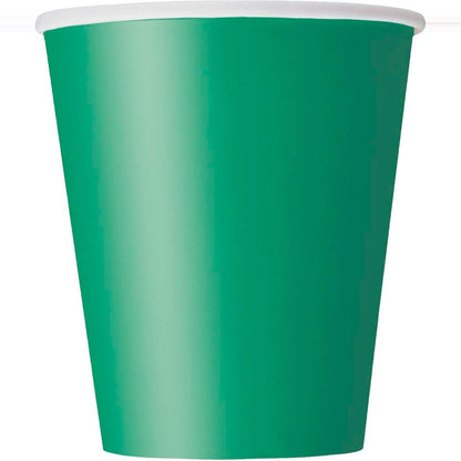 Emerald Green 266ml 8pk Paper Cups