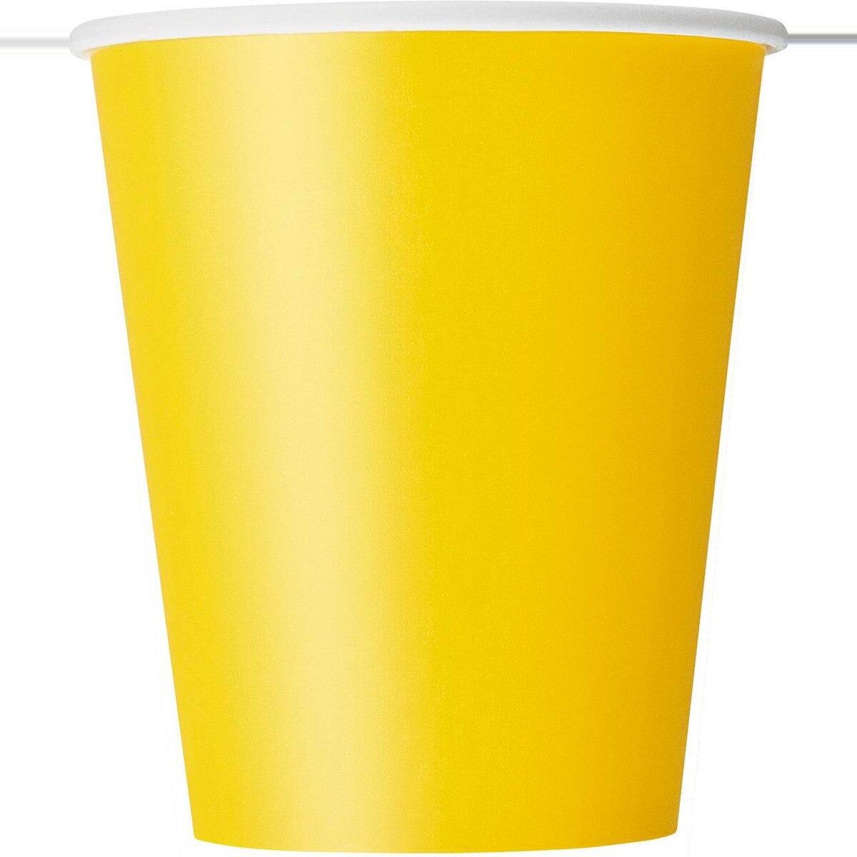 Sunflower Yellow 266ml 8pk Paper Cups