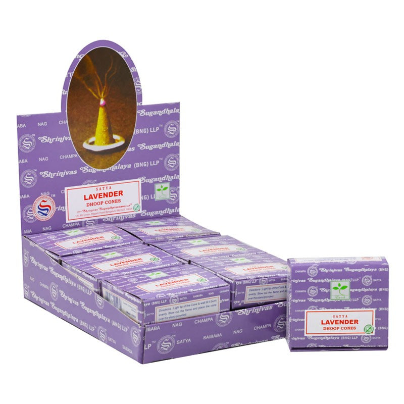 Satya (B) Lavender Dhoop Cones (Pack of 12) image 0