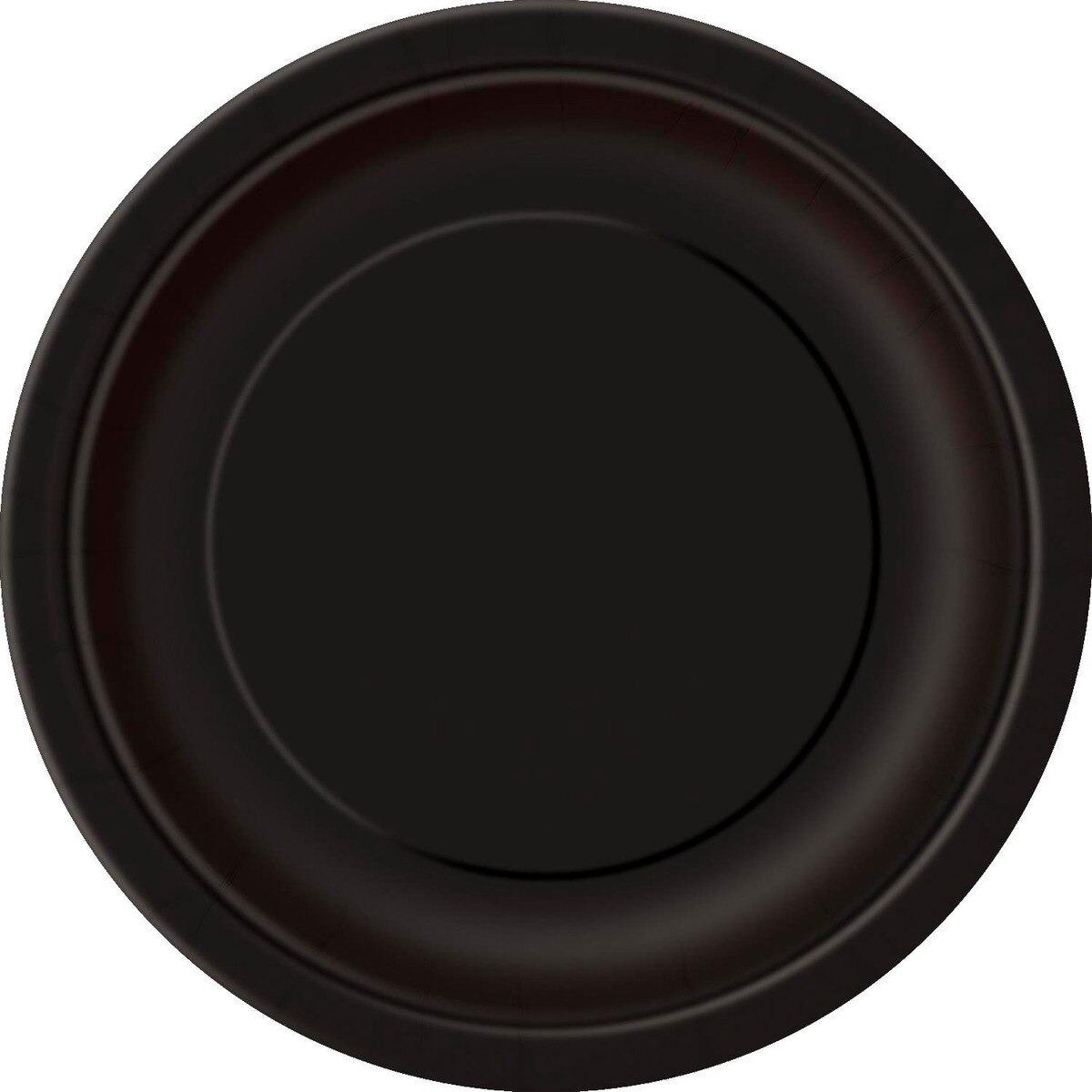 Midnight Black 17cm 8pk Paper Plates