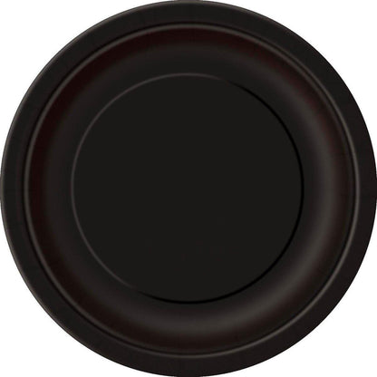 Midnight Black 17cm 8pk Paper Plates