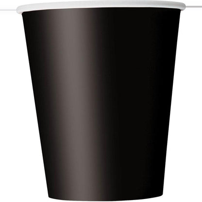 Midnight Black 266ml 8pk Paper Cups